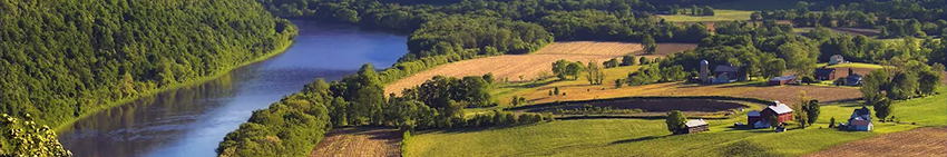 Susquehanna River Landscape with Farmland